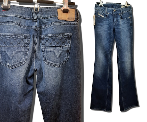 Y2K Diesel Industry Low Rise Bootcut Jeans Deadstock With Tag Size