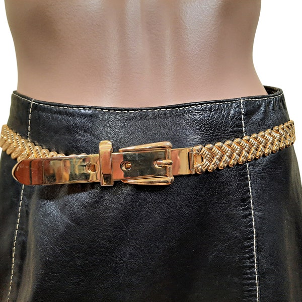 thin gold chain belt
