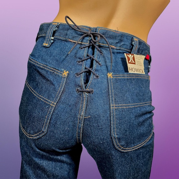 Vintage 70s Deadstock Howick Riders Flare Sailor Jeans Size XS
