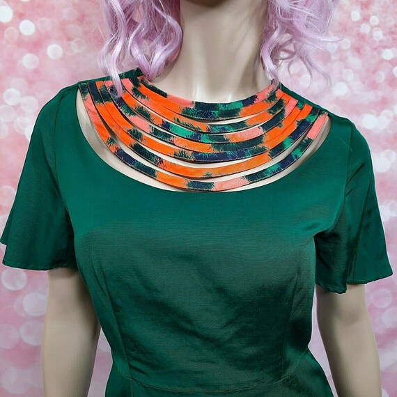 Kenzo Green Sheath Dress Size 38 / Short Sleeve D