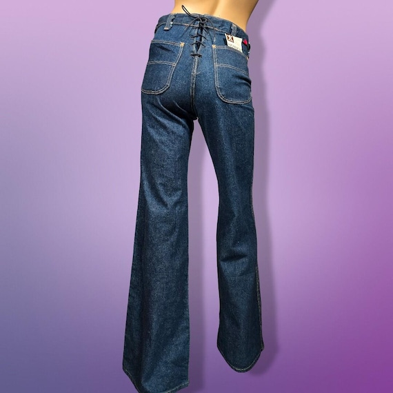 Vintage 70s Deadstock Howick Riders Flare Sailor Jeans Size XS