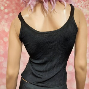 black y2k tank top