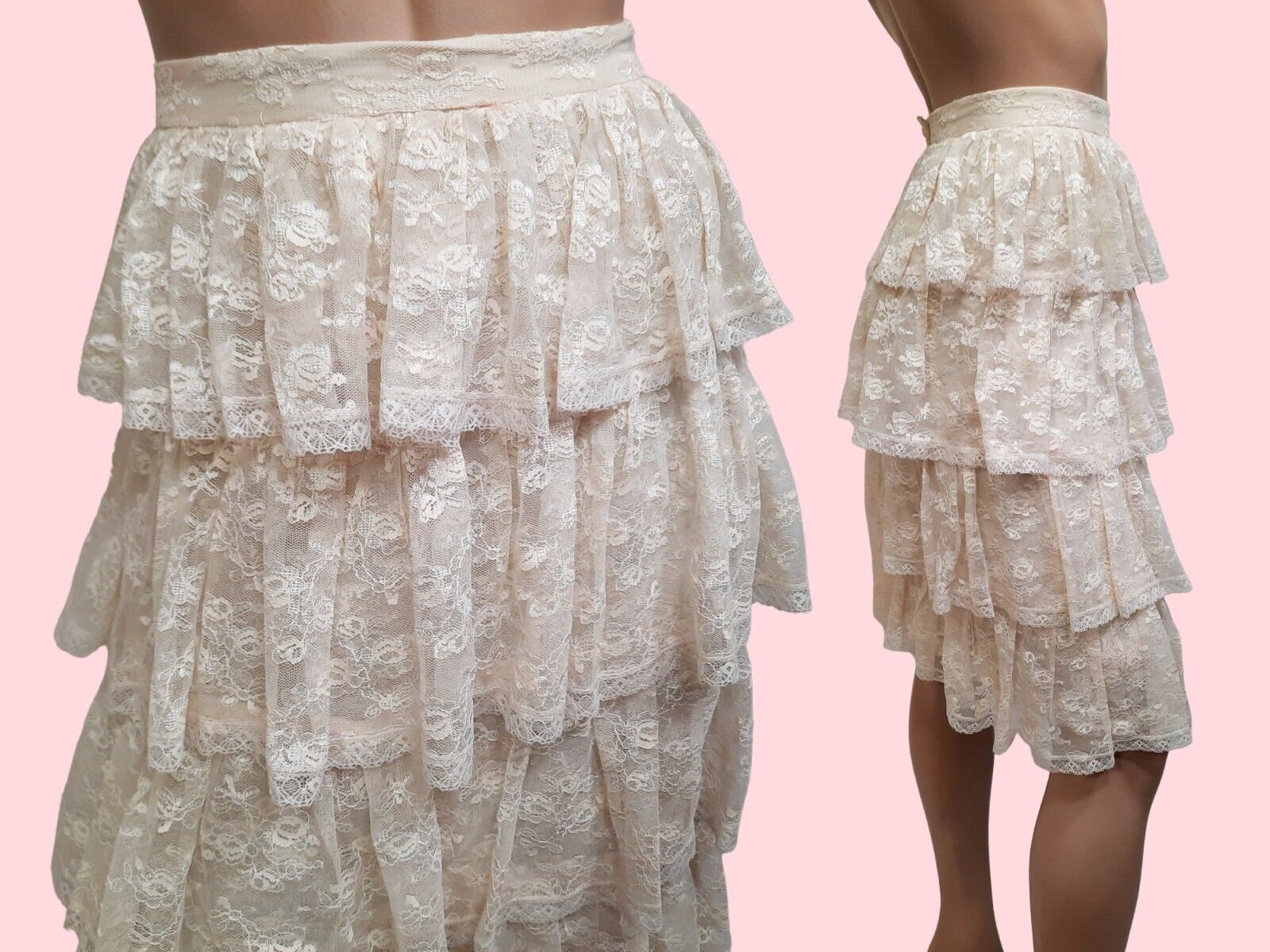 Lace Ruffle Skirt - Etsy Canada