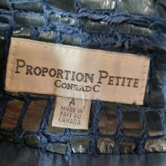 Vintage 90s Y2K Jacket/ Blue Faux Fur Faux Leathe… - image 7