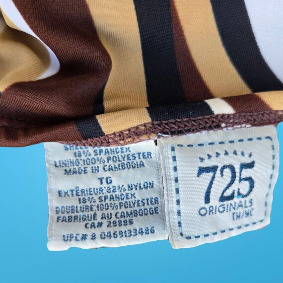 90s Y2K  Groovy Mod Print String Bikini Size M Bo… - image 3