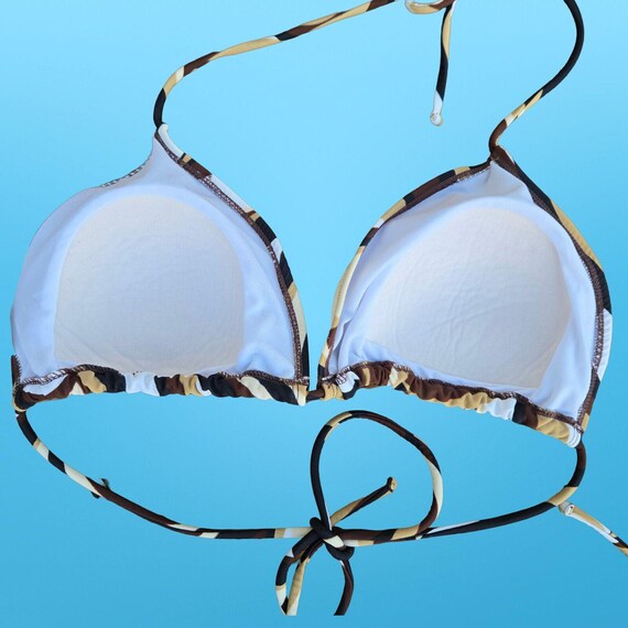 90s Y2K  Groovy Mod Print String Bikini Size M Bo… - image 8