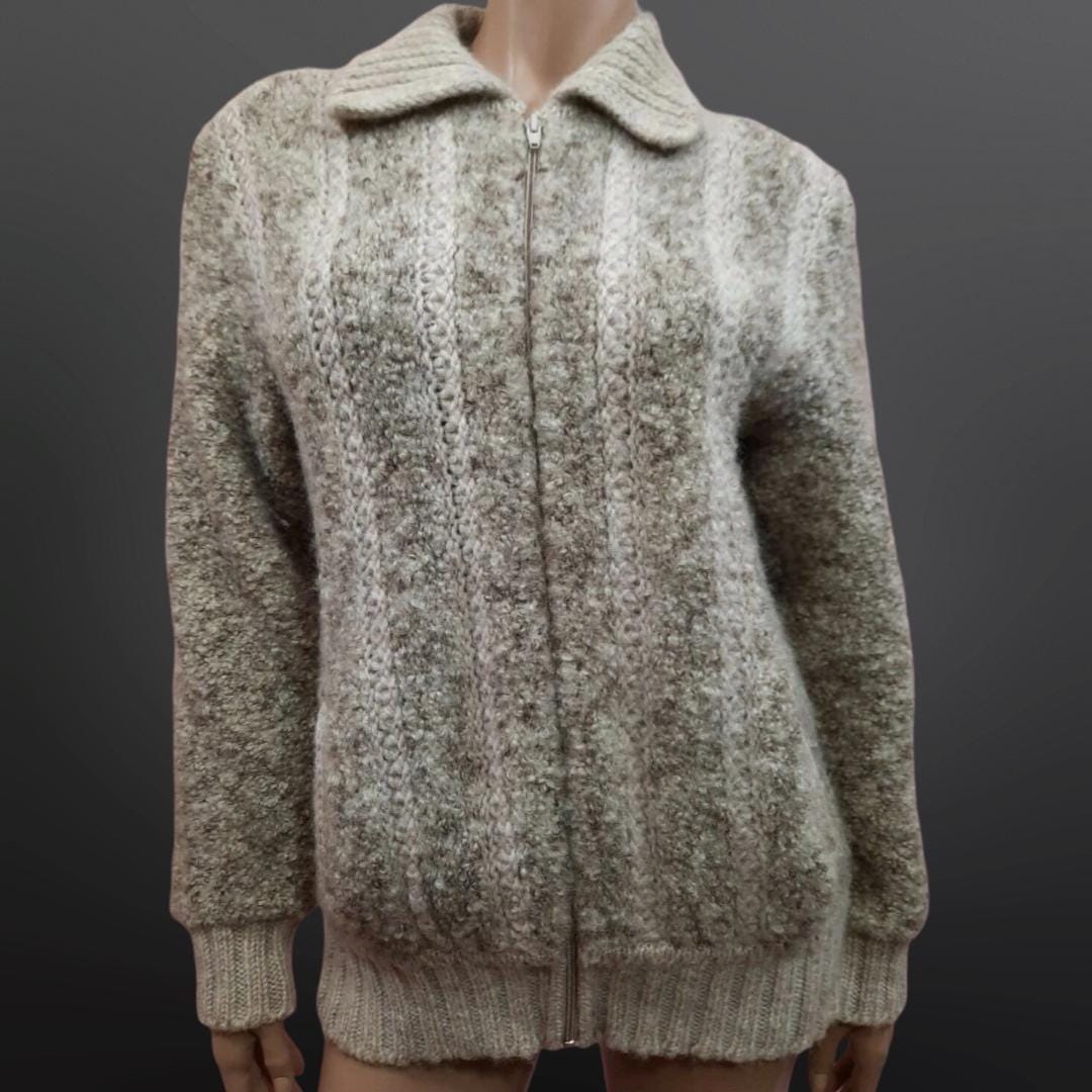 Vintage 70s 80s LL Bean Womens Sz L Cardigan Sweater Nordic