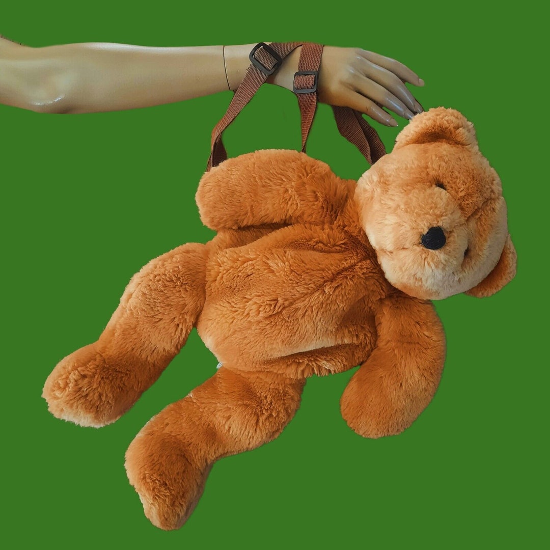 Vintage Plush Teddy Bear Backpack Kraft Bear Golden Brown Etsy