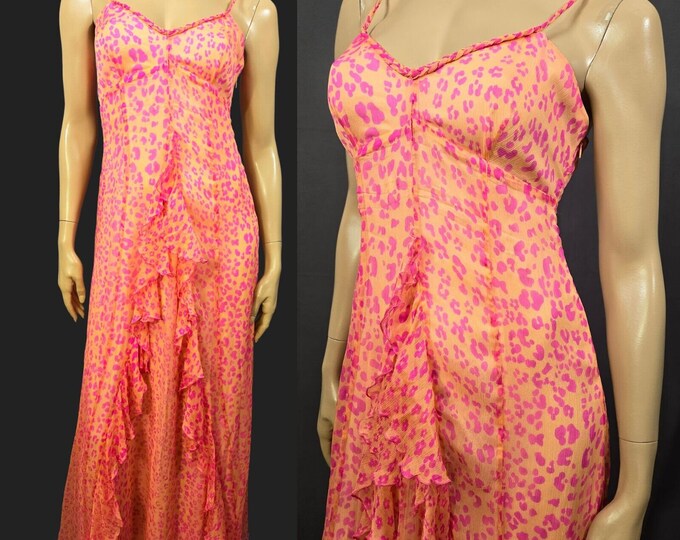 Y2k Leopard Sequin Tube Dress - Large