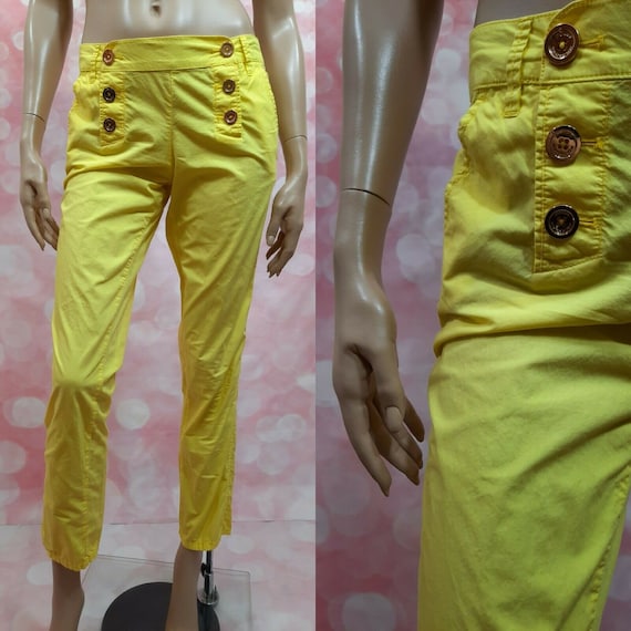 Vintage Y2K Pants / Juicy Couture Pants / Low Rise Pants / Yellow