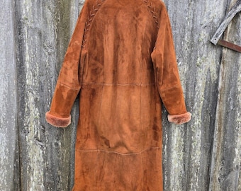Vintage Turkis Tukku Penny Lane Shearling Sheepskin Coat Womens L