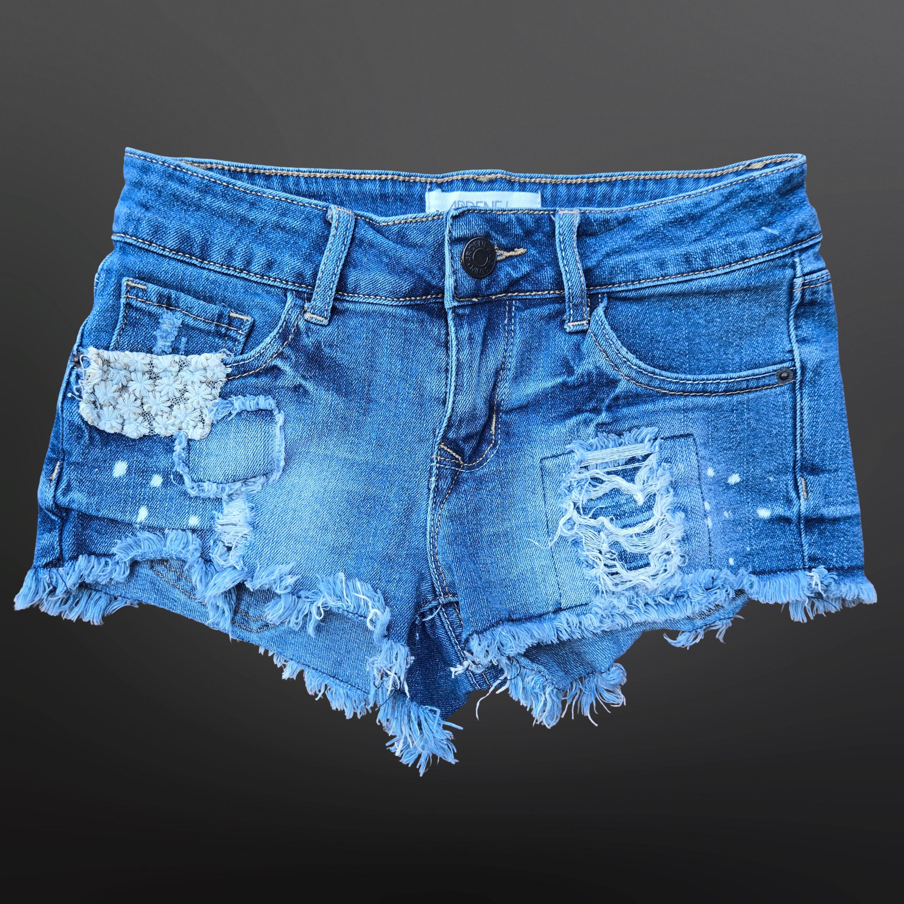 Y2k Denim Low Rise Shorts - Etsy