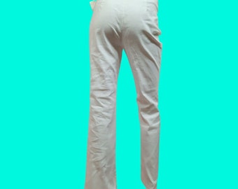 Y2K White Bootcut Pants Big Buckle Belted Stretch Mid Rise US Size 7 -   Canada