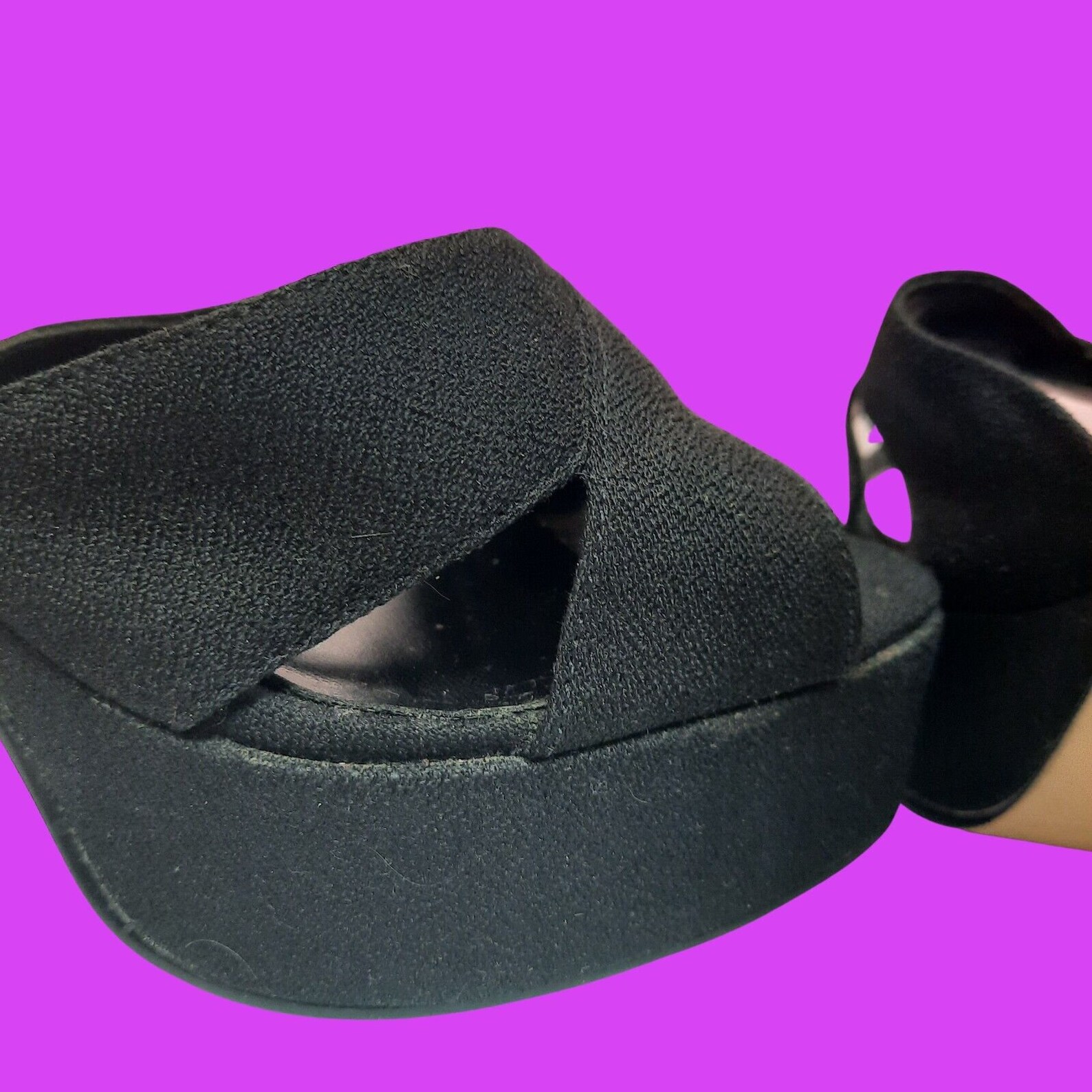 90s Y2K Black Platform Sandals Chunky High Heels Ankle Strap Etsy