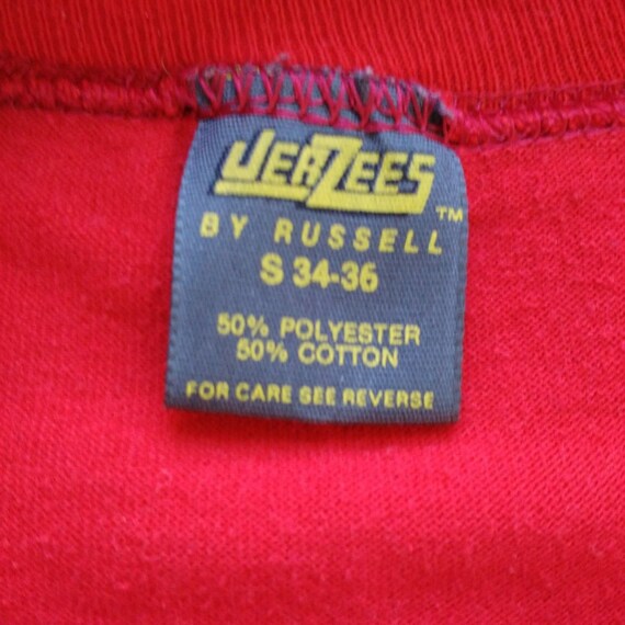Vintage 80s Nashville T Shirt Jerzees Red Hearts … - image 9