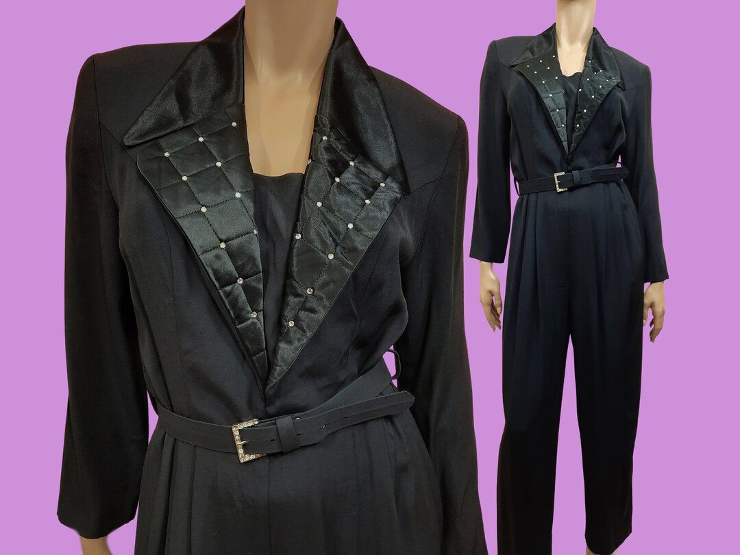 Buy Vintage Joseph Ribkoff Black Belted Jumpsuit US Size 10 Online in India  - Etsy