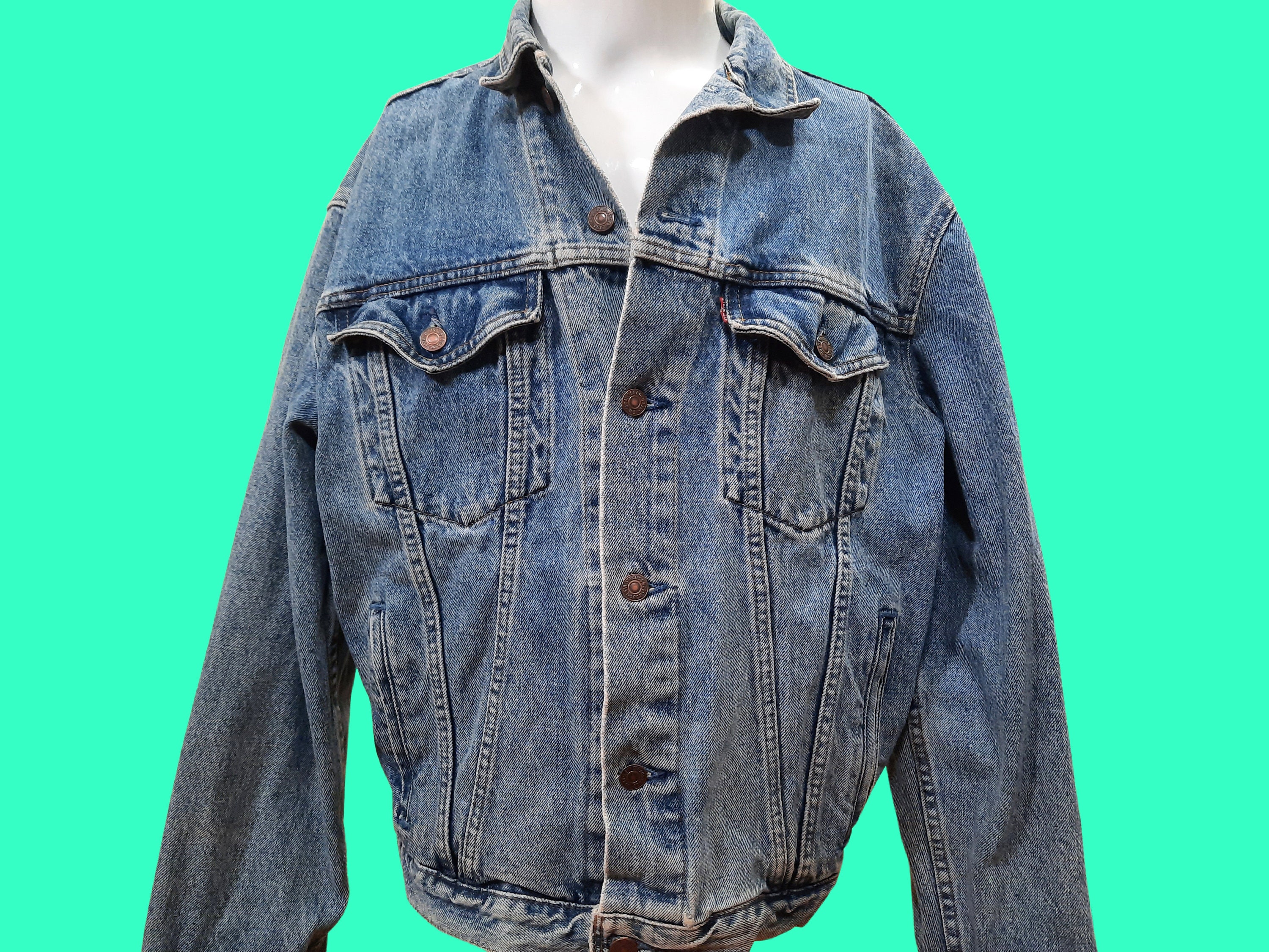 Vintage 90s Jean Jacket, Rockabilly Fashion, LUCKY BRAND Jean