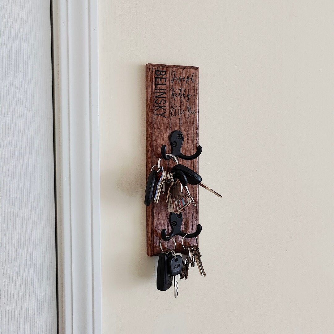 Small Key Holder Small Vertical Personalized Key Hanger for Wall Etsy