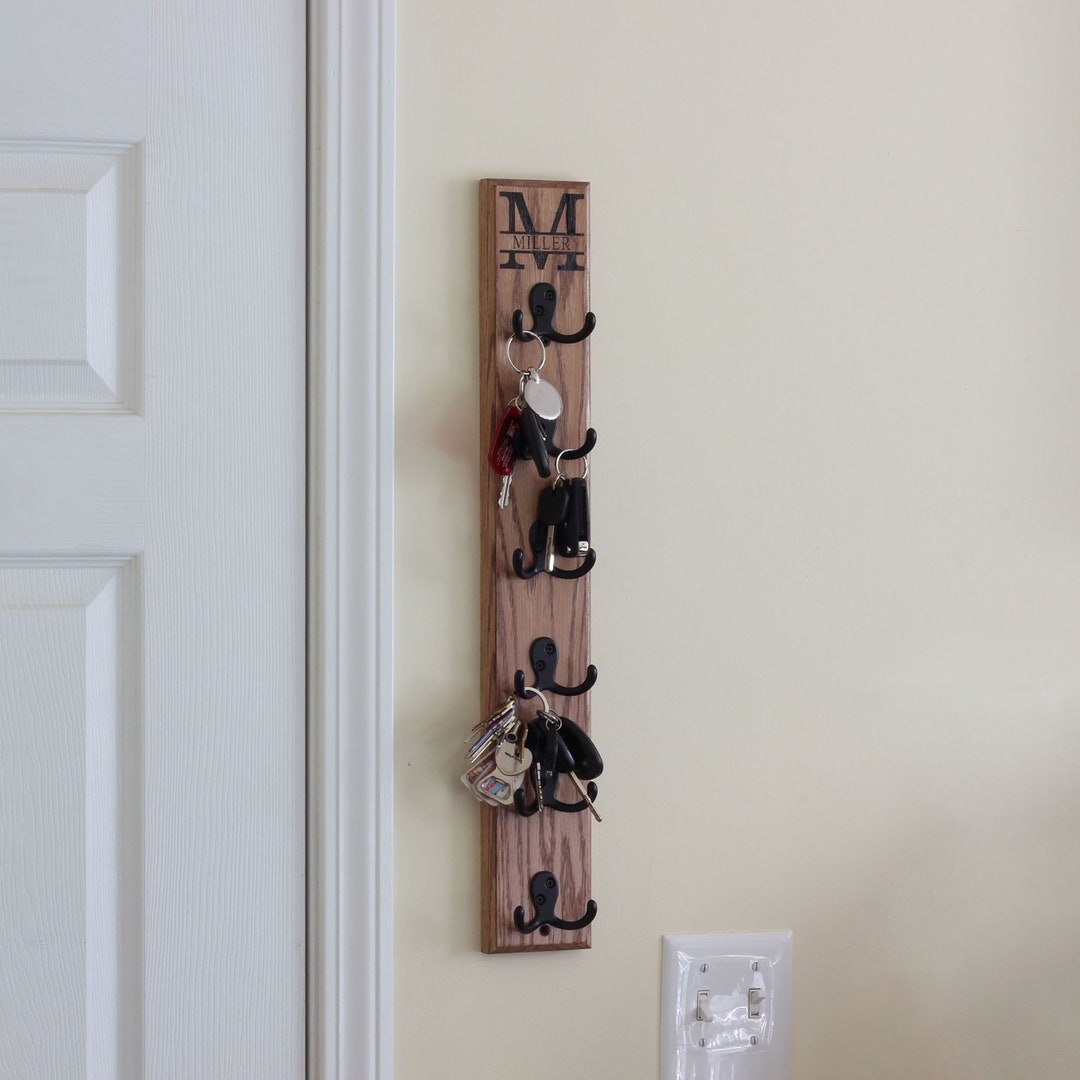 Vertical Key Rack Large Vertical Personalized Key Hanger for Wall Etsy