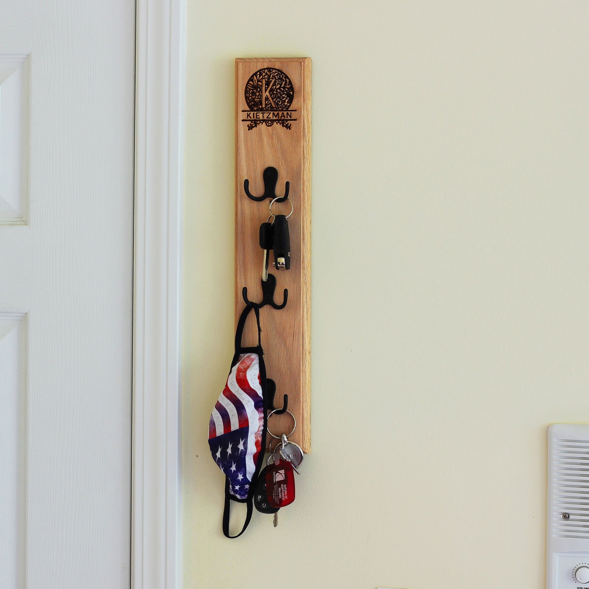 Key Holder For Wall Key Rack Wooden Key Holder Vertical Etsy