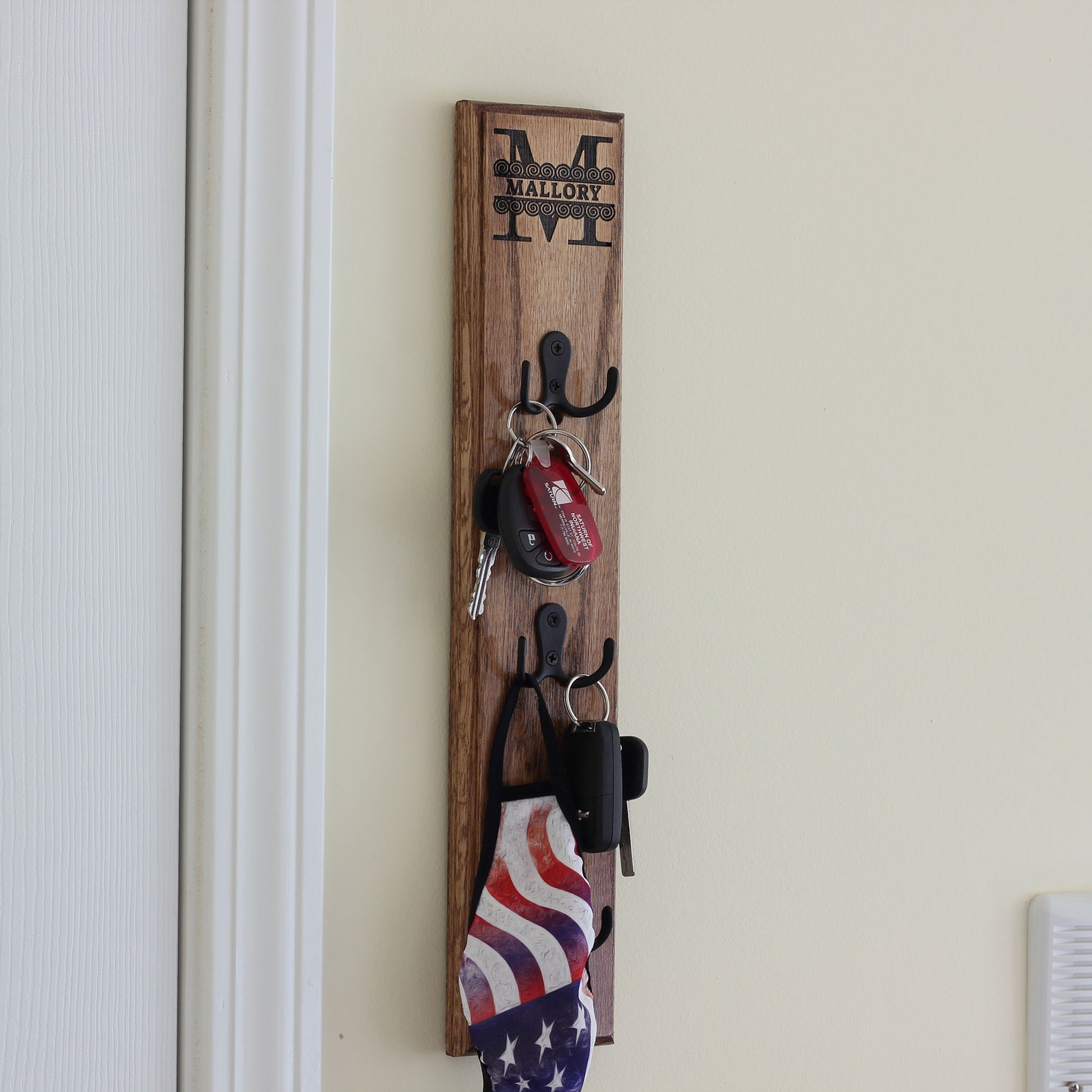 Key Holder for Wall Key Rack Wooden Key Holder Vertical Etsy