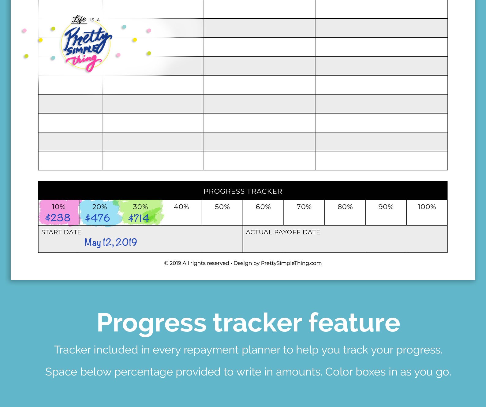 Debt Repayment Plan Overview and Individual Credit tracker | Etsy