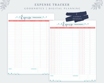 Ausgaben-Tracker | Druckbar | GoodNotes (blau)
