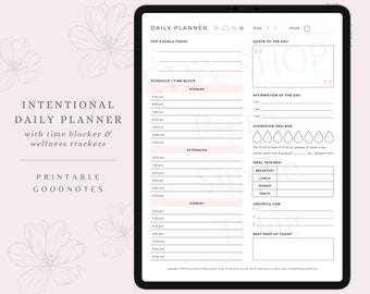 Täglicher Wellness Planer 2021 | Zeit Blocking Planer | Druckbar | Digitaler Planer