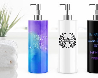 Customized Soap - Lotion Dispenser | Customized Bottle with Pump | Monogram Dispenser | Shampoo - Conditioner Bottle