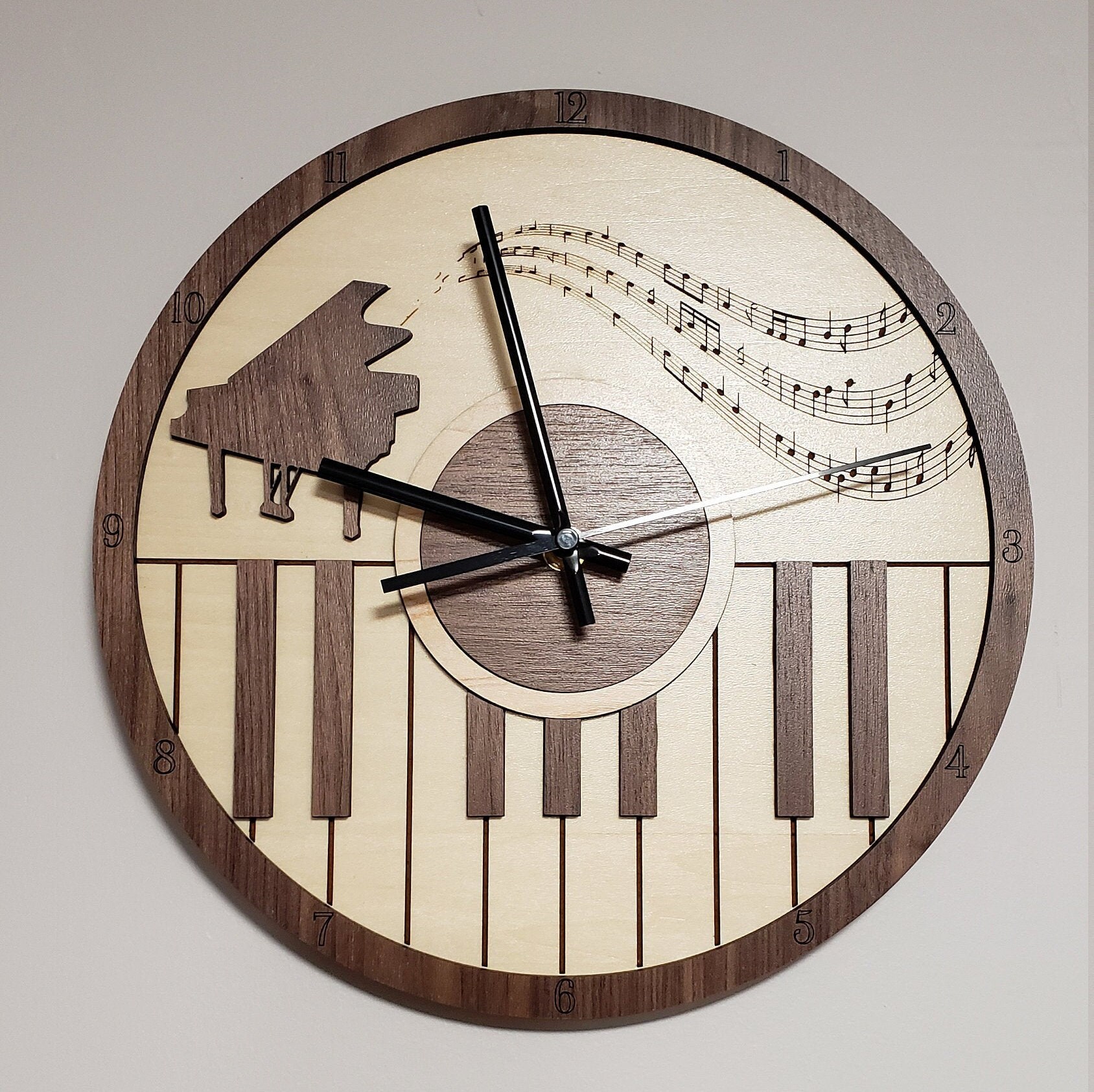 Piano Clock Etsy