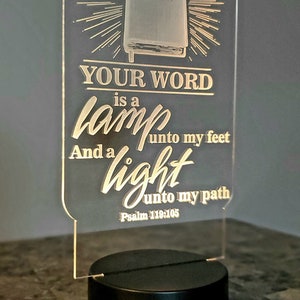 Lamp Unto My Feet Light Unto My Path Night Light | LED Light | Decor