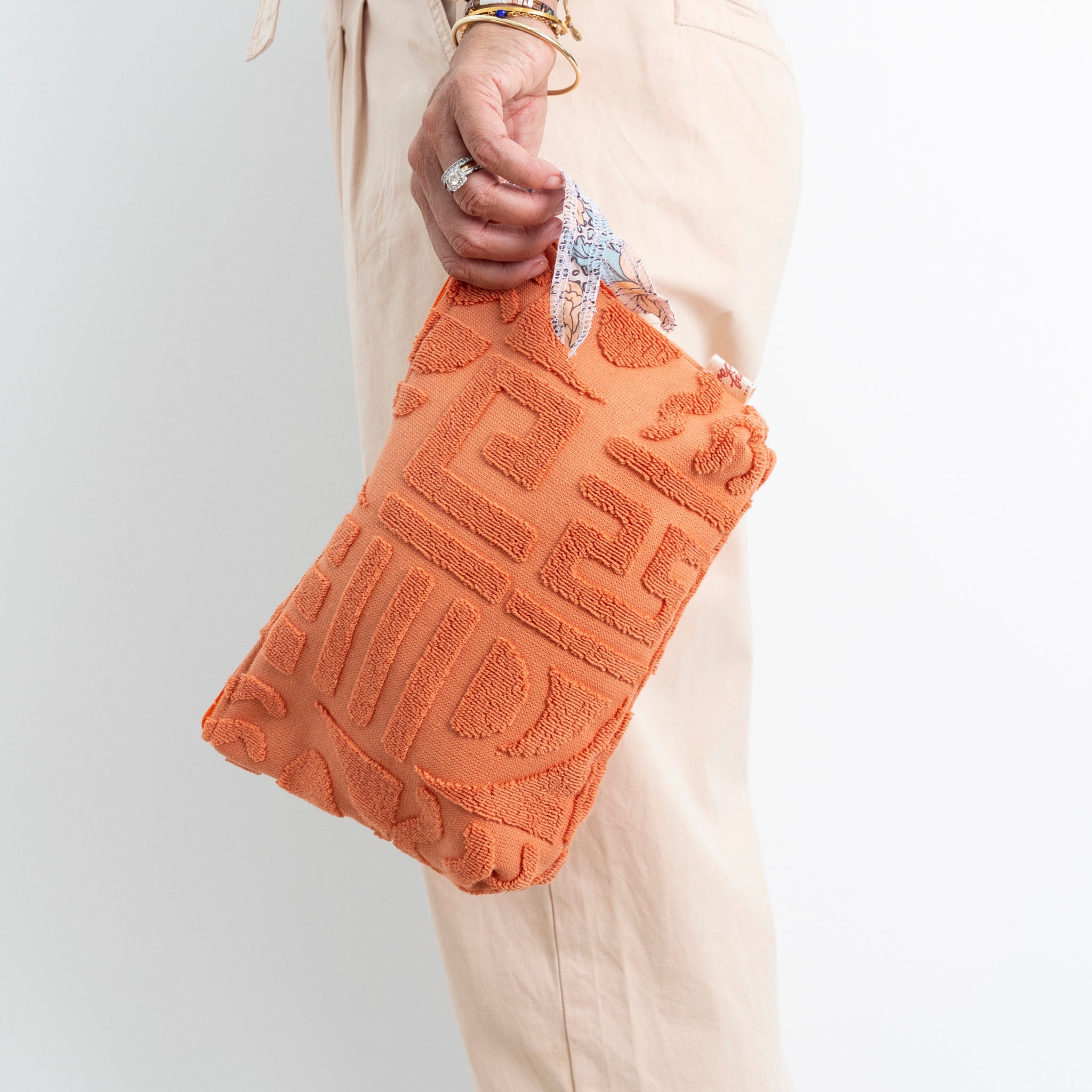 Orange Towelling Pouch Towelling Cosmetic Bag Terry Cloth Bag Towelling Clutch Summer Bag Swim Bag Orange Towelling Brown Towelling Etsy UK