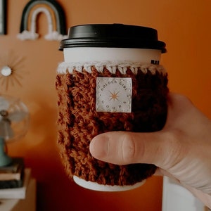 Crocheted Waffle Stitch Mug Cozy
