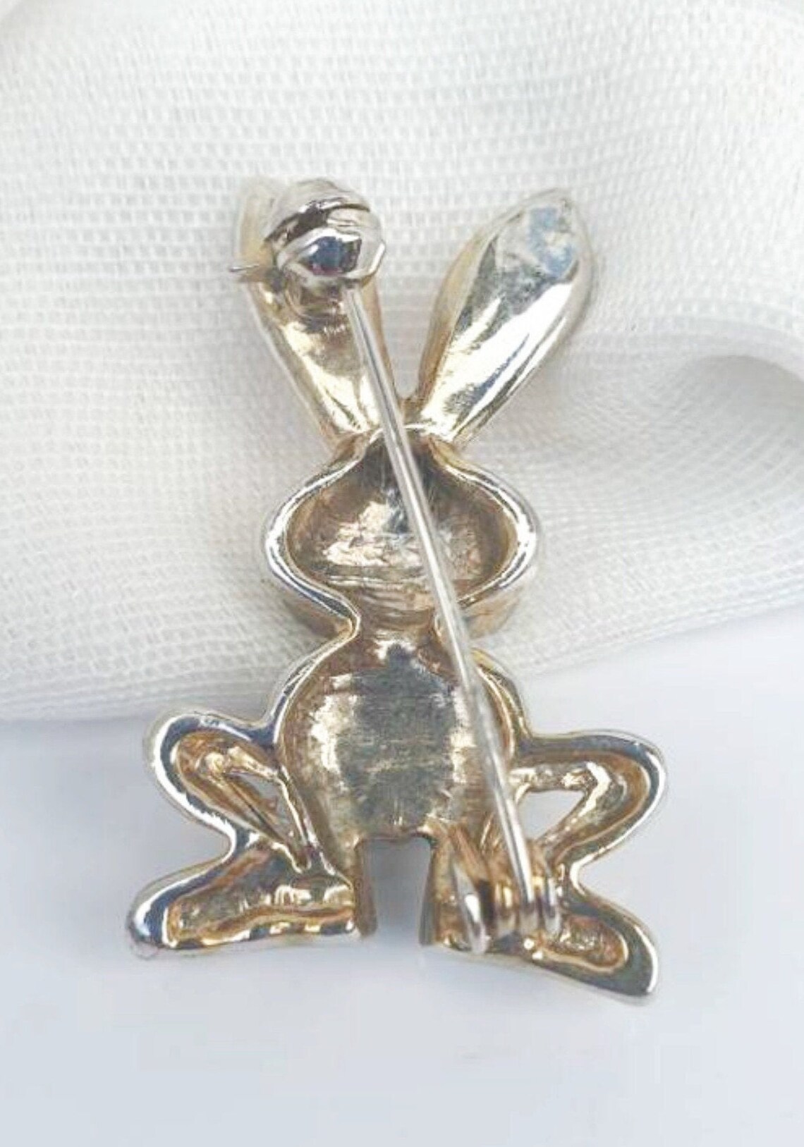Vintage Rabbit brooch bunny rabbit brooch pin Rhinestone Etsy