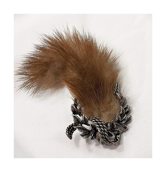 Fur brooch sale
