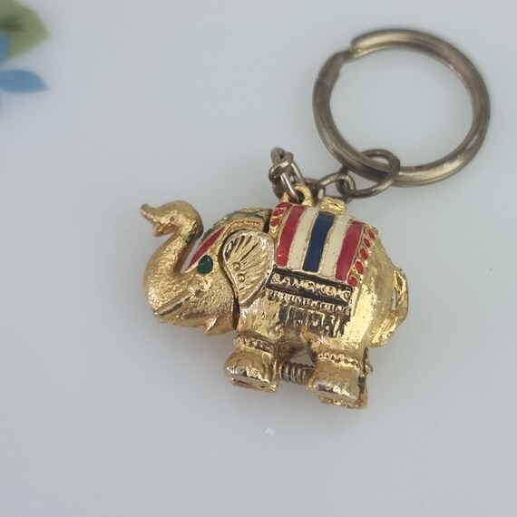 HERMES Hermes Cadena Cheer Pendant Top Gold Elephant Padlock Necklace Charm  Keychain Keyring
