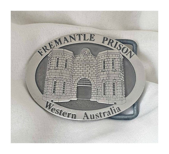 Vintage Prison Belt Buckle, Freemantle Prison Pewt