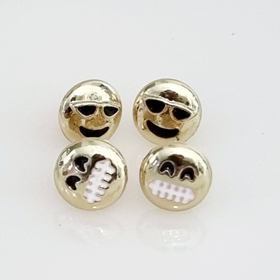 Vintage Smiley Face Studs, 2 Sets of Smiley Face … - image 5