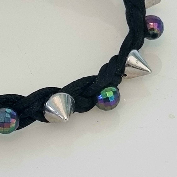 Vintage Spike Studded Choker Necklace, Gothic/Pun… - image 4