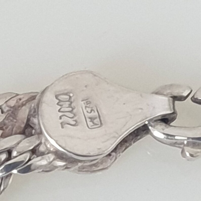 Vintage Sterling Silver Braided Bracelet Silver Woven Bracelet 925 Silver Woven Bracelet DC022
