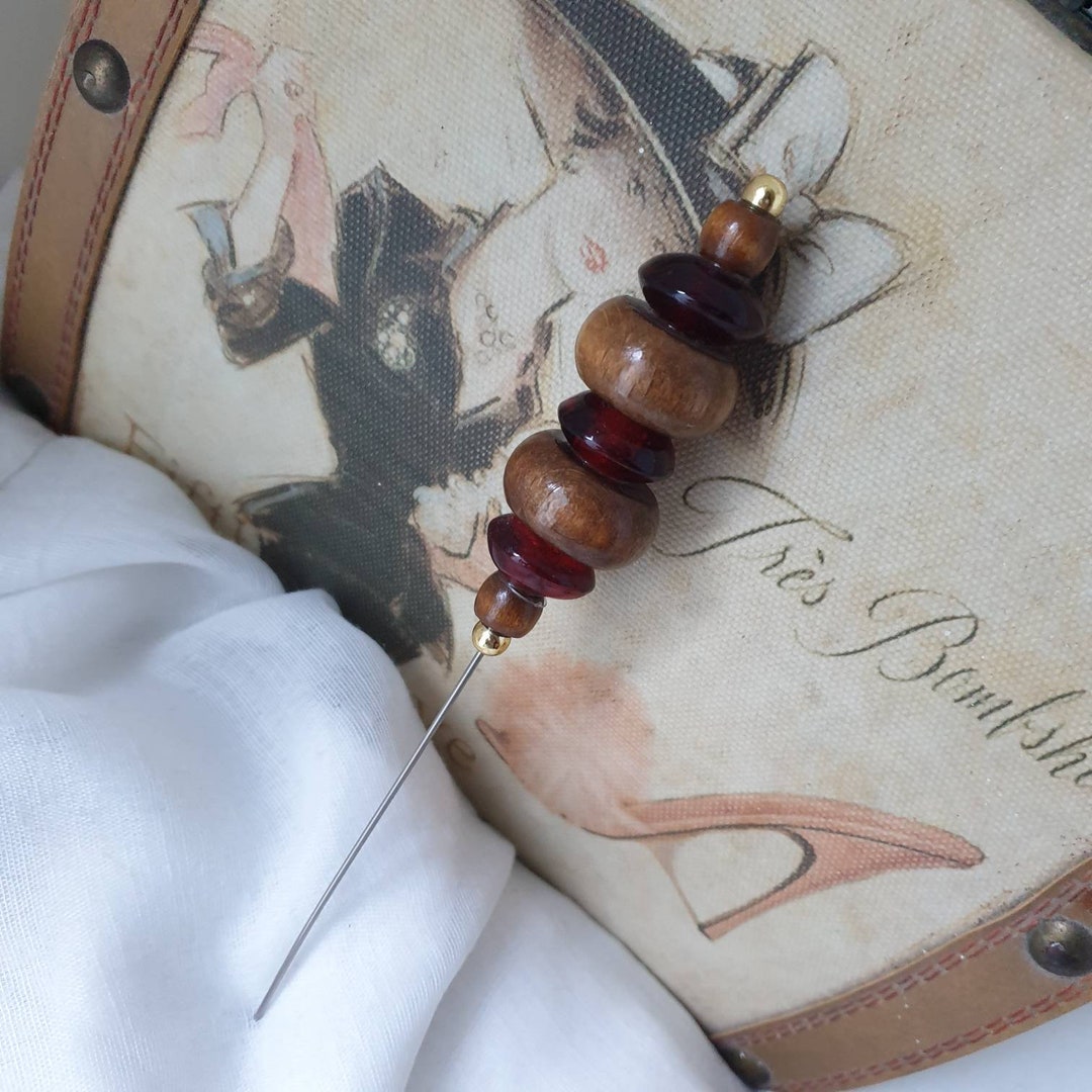Vintage Large Hat Pin Large Beaded Hat Pin Vintage Hat Etsy