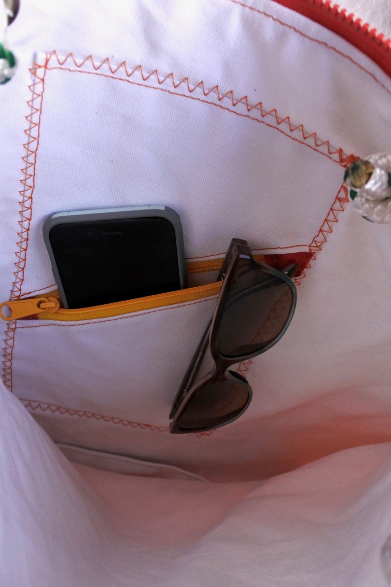 One of a kind! sail tote Small Recycled Sailcloth bag
