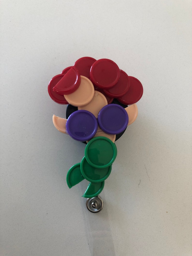 The Little Mermaid Vial Cap ID Reel Badge Holder Etsy