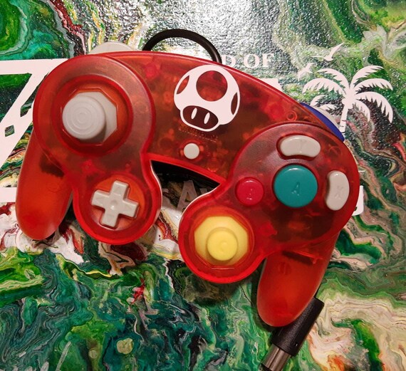 Gamecube Controller Toad Inspired Also Compatible With Wii Wii Etsy