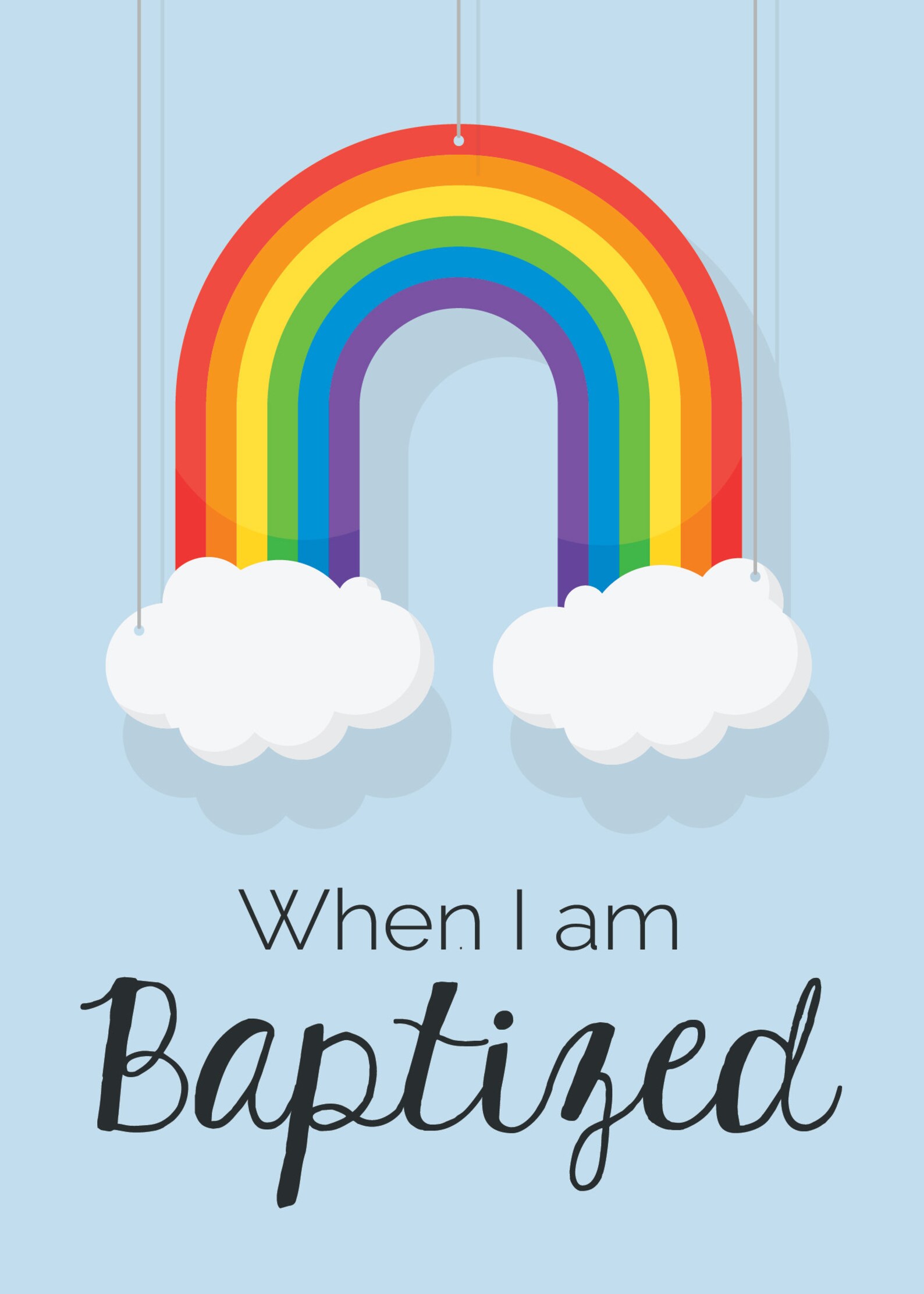 LDS Baptism I Like to Look for Rainbows When I Am Baptized Printables ...
