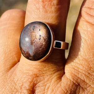 Natürlicher STERN Rubin solid 925 Sterling Silber Ring, Natürliche Edelstein Juli Birthstone