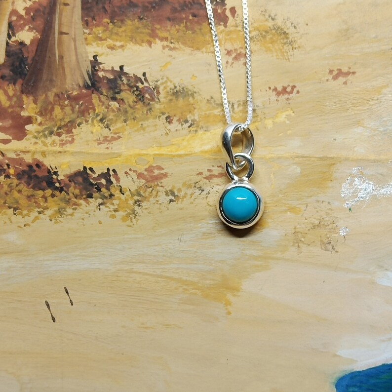 Arizona Turquoise pendant,Kingman Turquoise Pendant Sleeping Beauty Turquoise 925 Sterling Silver pendant,Healing Stone,Gift Best Friend her