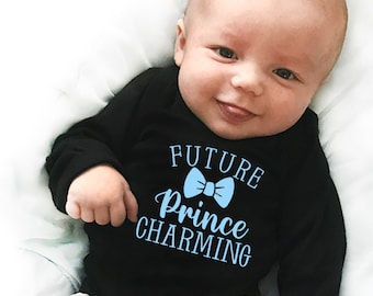 Future Prince Charming, Baby Prince Charming, Baby Bodysuit Shirt, Baby Boy Shirt, Momma's Prince, Shower Gift for Baby Boy, Mom's Prince
