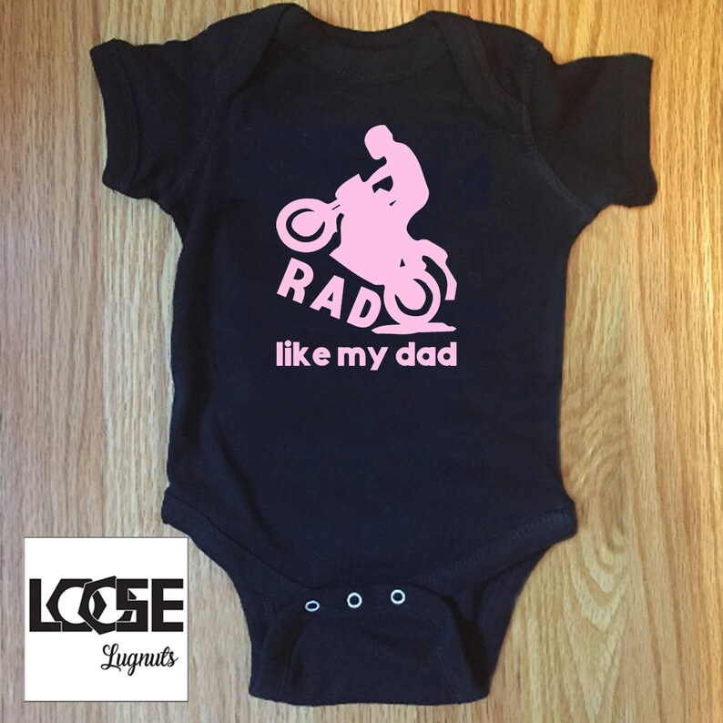 Black Rabbit Skins Bodysuit or Toddler T-Shirt Rad Like My Dad