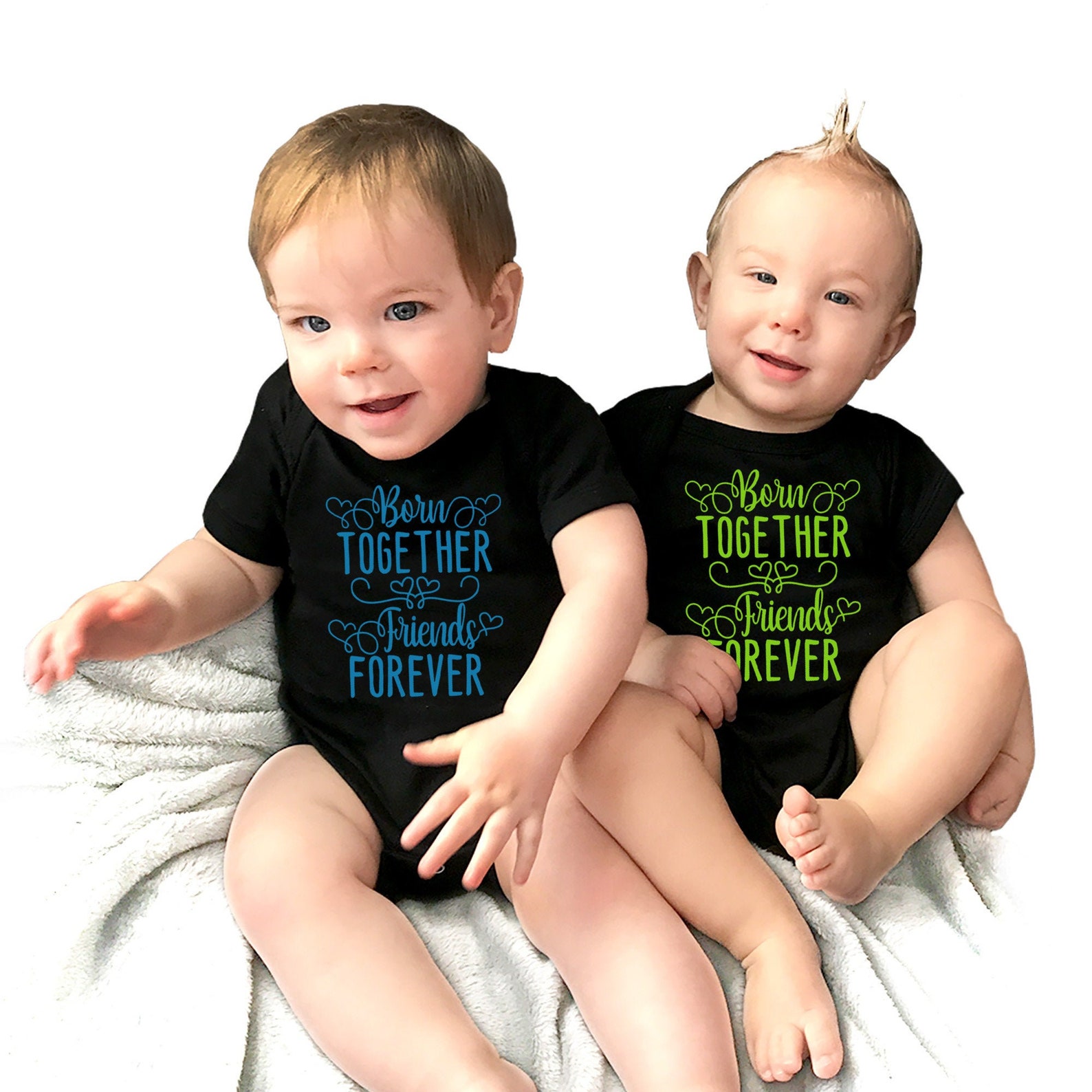 Nursery Picture Frames Born Together Friends Forever Wooden Photo